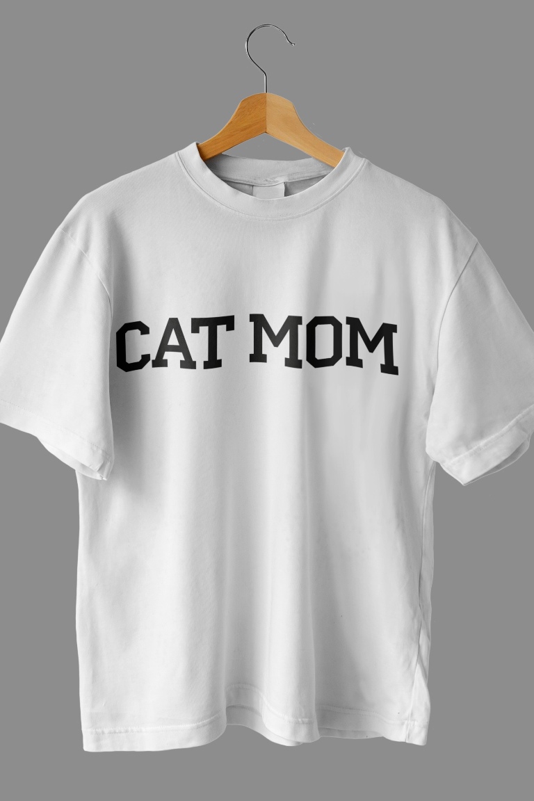 ТЕРМОТРАНСФЕР "Cat mom" Синий 34*6см