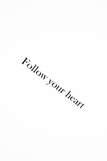 ТЕРМОТРАНСФЕР №11 FOLLOW YOUR HEART 1,2* 11