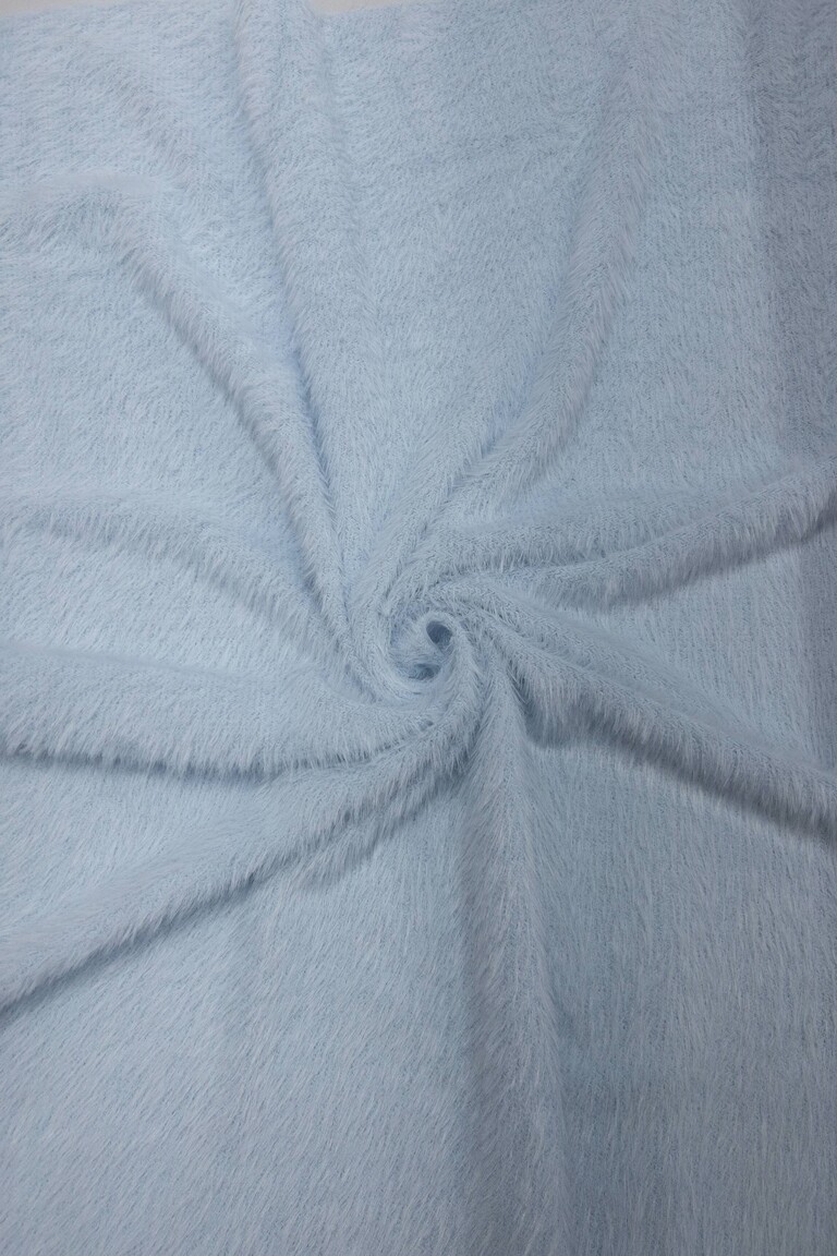 ПУШИСТЫЙ ТРИКОТАЖ ГОЛУБОЙ 95% пэ, 5% спандекс 220гр, 158см