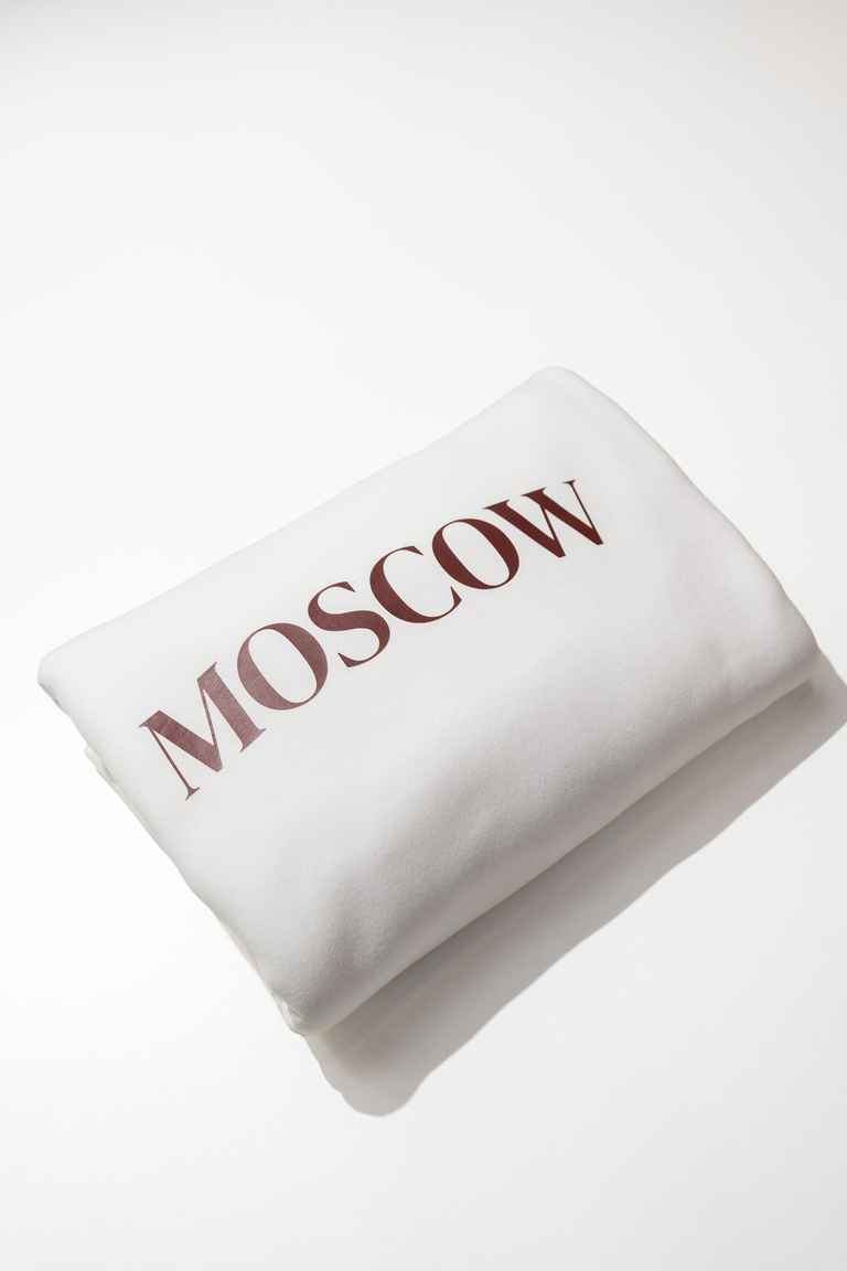КУПОН ДЛЯ СВИТШОТА НАЧЕС 1,3 м (180 см) MOSCOW (Коричневый шрифт) КОКОСОВОЕ МОЛОКО ПИЧ