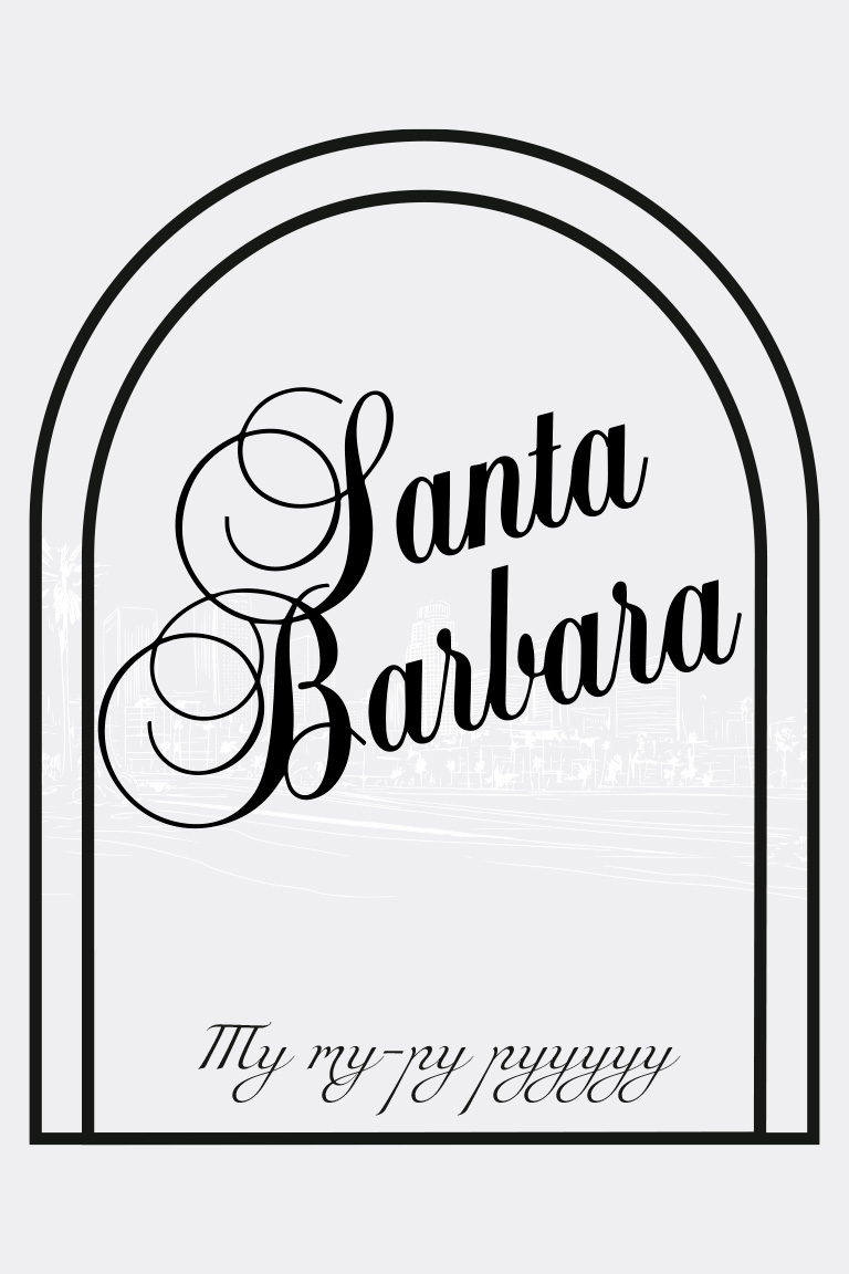 ТЕРМОТРАНСФЕР Santa Barbara 20см * 16см ТЕРМОТРАНСФЕР Santa Barbara 20см * 16см