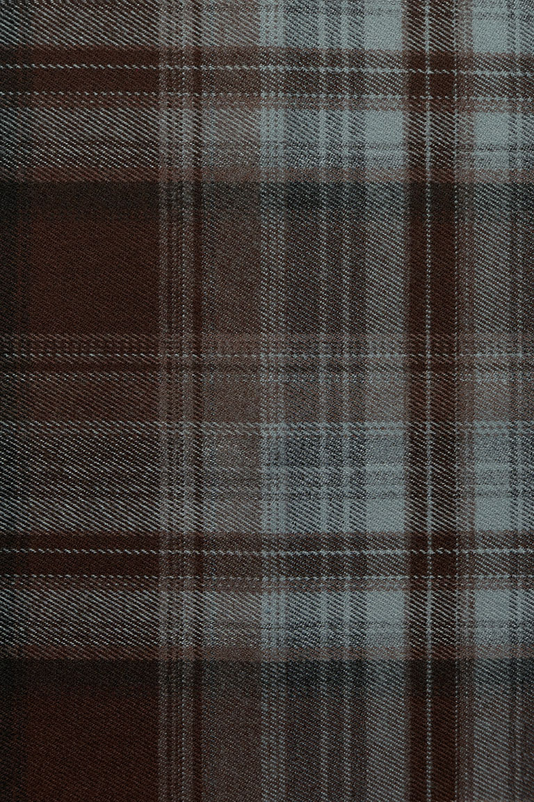 ПЛОТНАЯ РУБАШЕЧНАЯ ТКАНЬ/ФЛАНЕЛЬ КЛЕТКА ГОЛУБОЙ-КОРИЧНЕВЫЙ 20% шерсть, 50% ПЭ, 30% вискоза, 380гр 150см