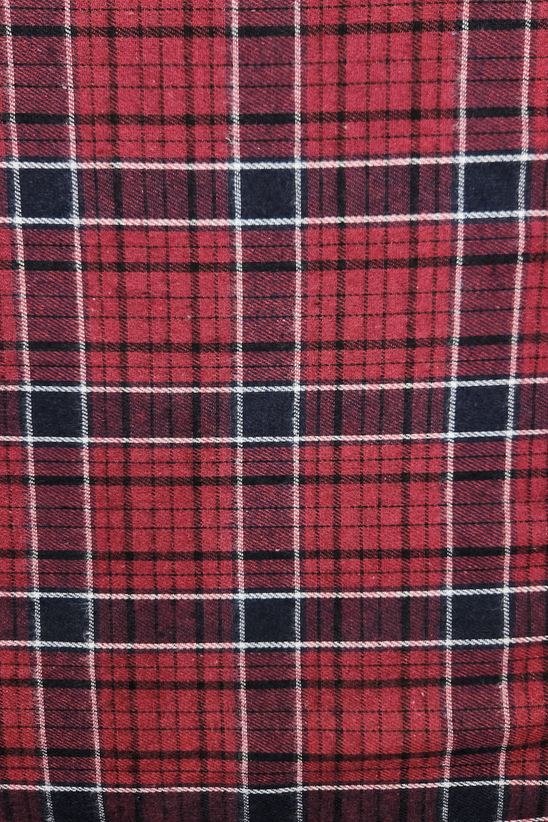 ОТРЕЗ 0,9 м (РУБАШЕЧНАЯ ТКАНЬ КЛЕТКА ВИННЫЙ  100%ХБ  130гр 145см)