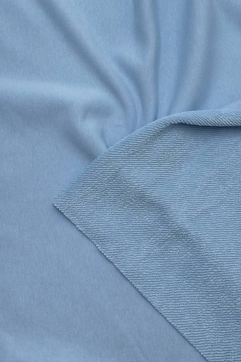 Футер 3х-нитка НЕБЕСНЫЙ 90%хб/10%пэ, 330 гр/кв.м, 180 см