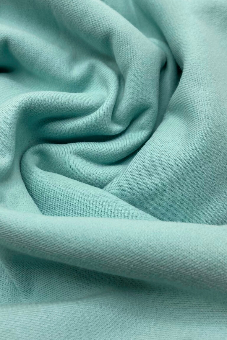 Футер 3х-нитка МЯТНАЯ ЖВАЧКА PEACH EFFECT (ПИЧ) 90%хб/10%пэ, 330 гр/кв.м, 195 см