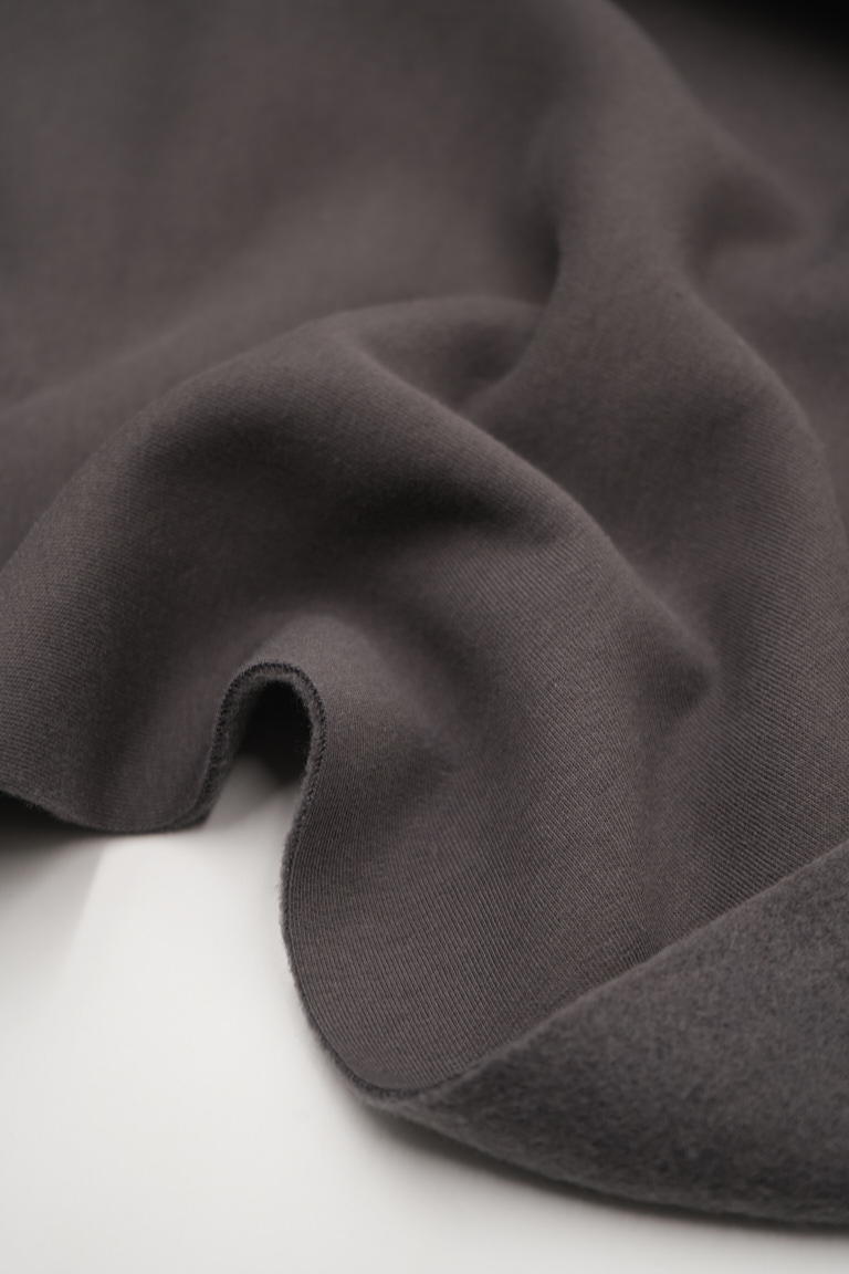 ОТРЕЗ 0,8 м (Футер 3х-нитка С НАЧЕСОМ ГРАФИТ (СТРИЖЕНЫЙ) 70%хб/30%пэ, 330 гр/кв.м, 180 см)