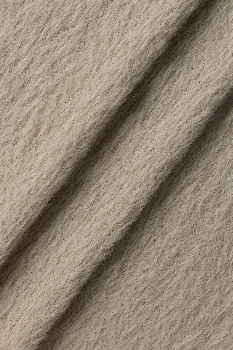 ПУШИСТЫЙ ТРИКОТАЖ МИНДАЛЬНЫЙ РАФ 95% пэ, 5% спандекс 220гр, 158см