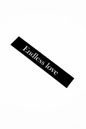 ТЕРМОТРАНСФЕР №4 ENDLESS LOVE 2,5*12,5 НА ЧЕРНОМ ФОНЕ