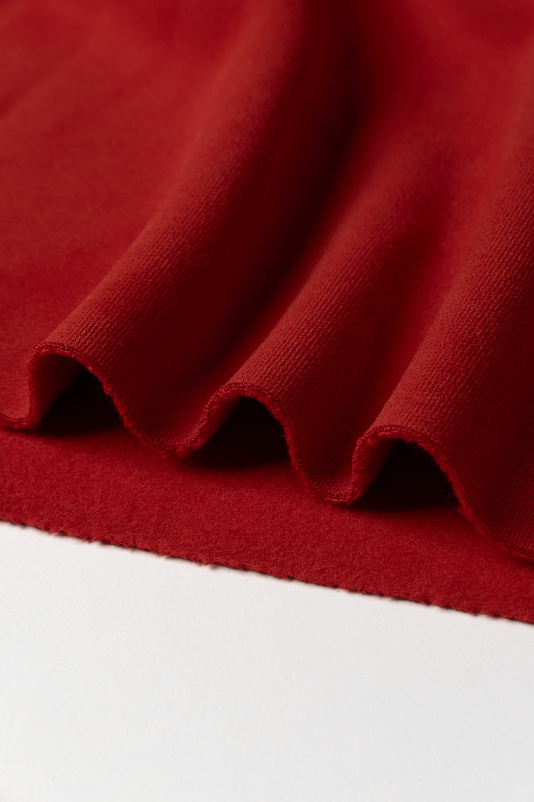 Футер 3х-нитка С ЕВРОНАЧЕСОМ ПАПРИКА PEACH EFFECT (ПИЧ) 90%хб/10%пэ, 400 гр/кв.м, 185 см