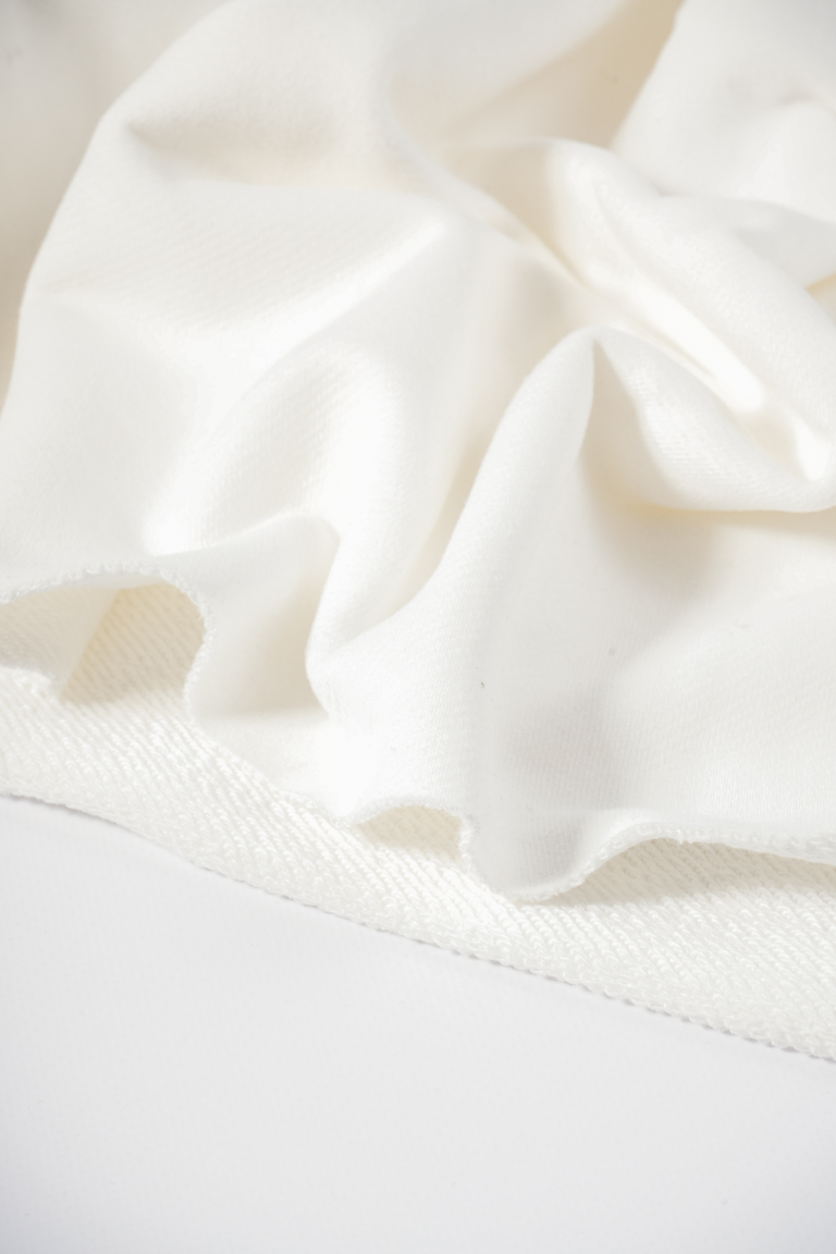 ОТРЕЗ 0,9 м (Плотный Футер 3х-нитка КОКОСОВОЕ МОЛОКО PEACH EFFECT (ПИЧ) 90%хб/10%пэ, 360 гр/кв.м, 195 см)