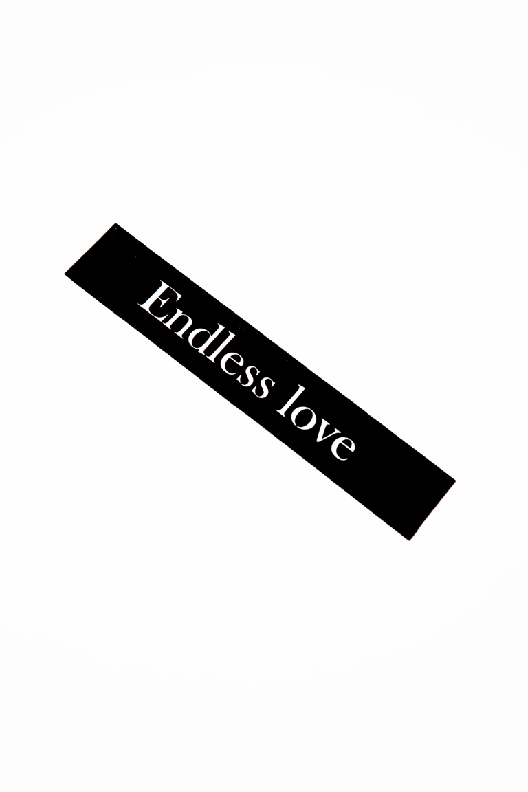 ТЕРМОТРАНСФЕР №4 ENDLESS LOVE 2,5*12,5 НА ЧЕРНОМ ФОНЕ