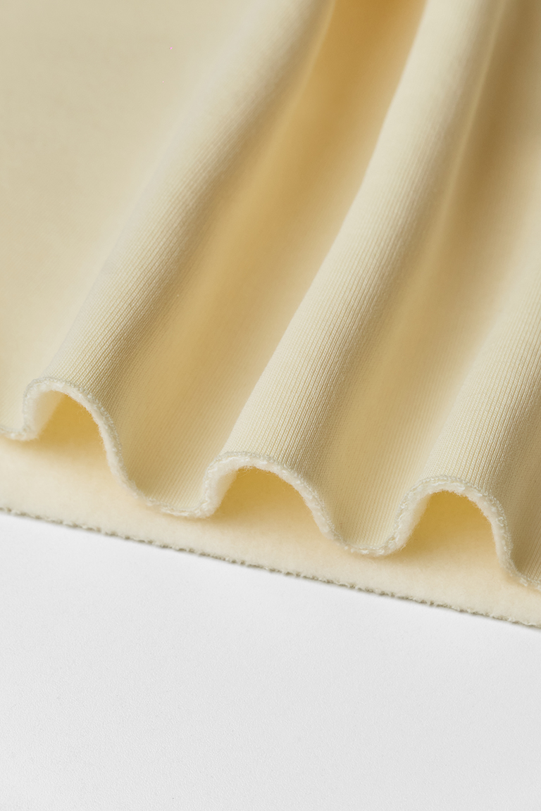 Футер 3х-нитка С НАЧЕСОМ ЛИМОННЫЙ ЛЕД (СТРИЖЕНЫЙ) 70%хб/30%пэ, 330 гр/кв.м, 180 см