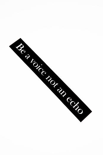 ТЕРМОТРАНФЕР №3 BE A VOICE NOT AN ECHO 2,5*15,5 НА ЧЕРНОМ ФОНЕ ТЕРМОТРАНФЕР №3 BE A VOICE NOT AN ECHO 2,5*15,5 НА ЧЕРНОМ ФОНЕ