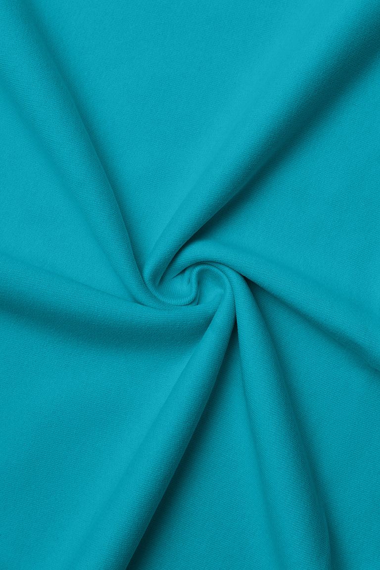 Футер 3х-нитка С ЕВРОНАЧЕСОМ НЕБЕСНАЯ ЛАЗУРЬ PEACH EFFECT (ПИЧ) 90%хб/10%пэ, 370 гр/кв.м, 185 см