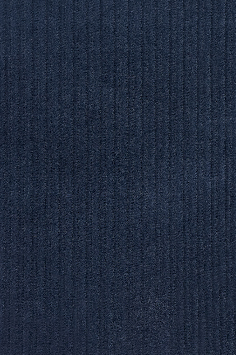 Вельвет (широкая полоска) ДЕНИМОВЫЙ СИНИЙ 98%хлопок 2%эл, 330гр, 142см