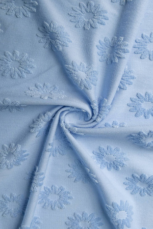 Кулирная гладь МАХРА БЭБИ БЛЮ  80%хб 20%пэ, 265 гр/кв.м, 160 см