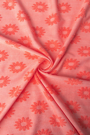 Кулирная гладь МАХРА КОРАЛЛОВЫЙ 80%хб 20%пэ, 265 гр/кв.м, 160 см