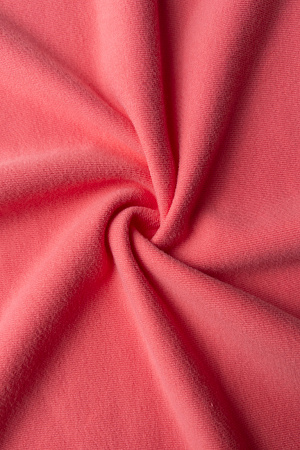 ПЛОТНЫЙ PEACH EFFECT (ПИЧ) Футер 3х-нитка КОРАЛЛОВЫЙ 90%хб/10%пэ, 360 гр/кв.м, 195 см
