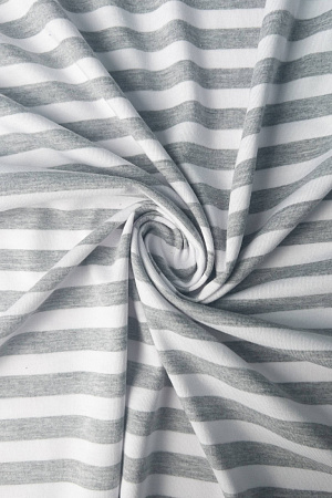 Кулирная гладь в полоску МЕЛАНЖ 80%хб/20%эл, 200 гр/кв.м, 185 см