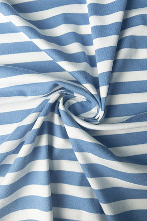 Кулирная гладь в полоску ДЕНИМ 80%хб/20%эл, 200 гр/кв.м, 185 см