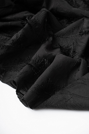 Рубашечный хлопок "ПЕРЫШКИ" ЧЕРНЫЕ 100% хлопок,пл. 130гр 130 см